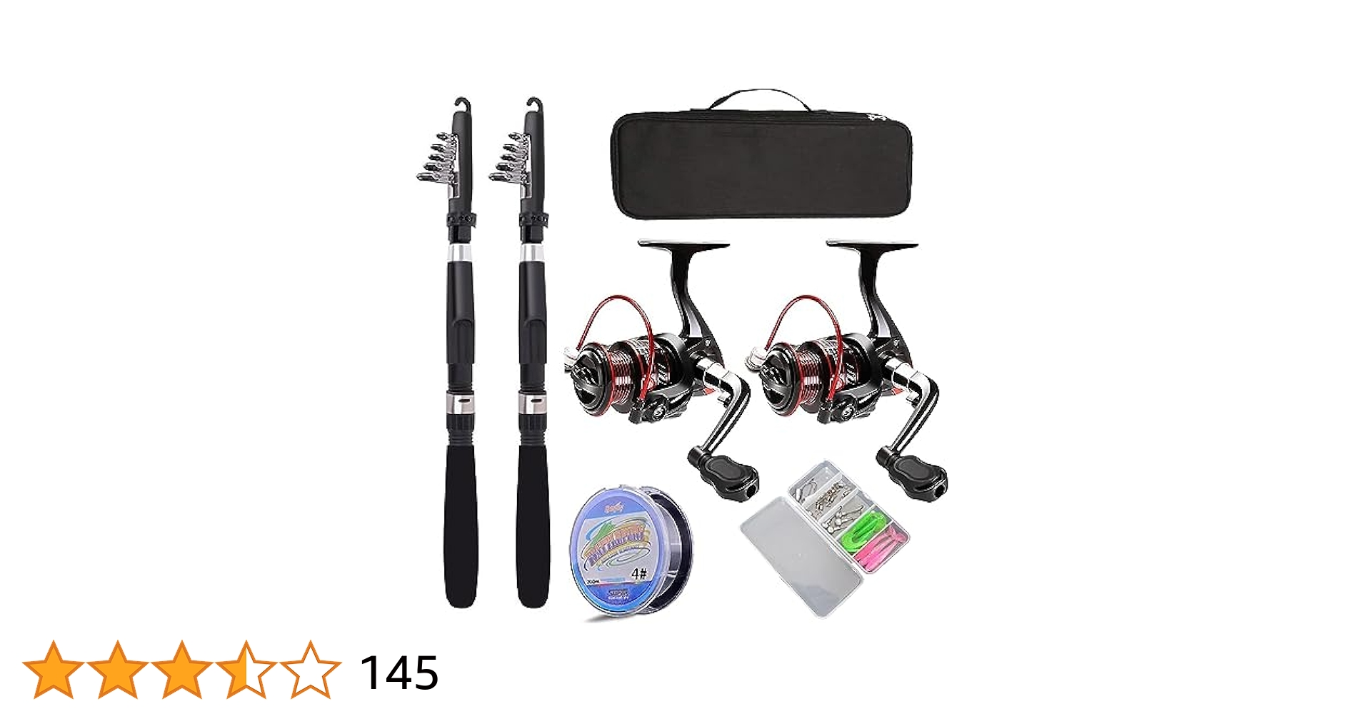 Amazon | 釣りセット 投げ釣り 2本の2.1M釣り竿セット